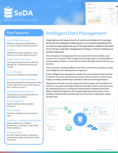 SoDA Intelligent Data Mangement
